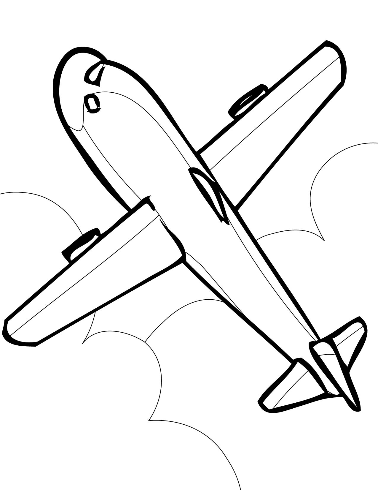 1275x1650 Great Airplane Coloring Pages In Airplane Coloring Pages