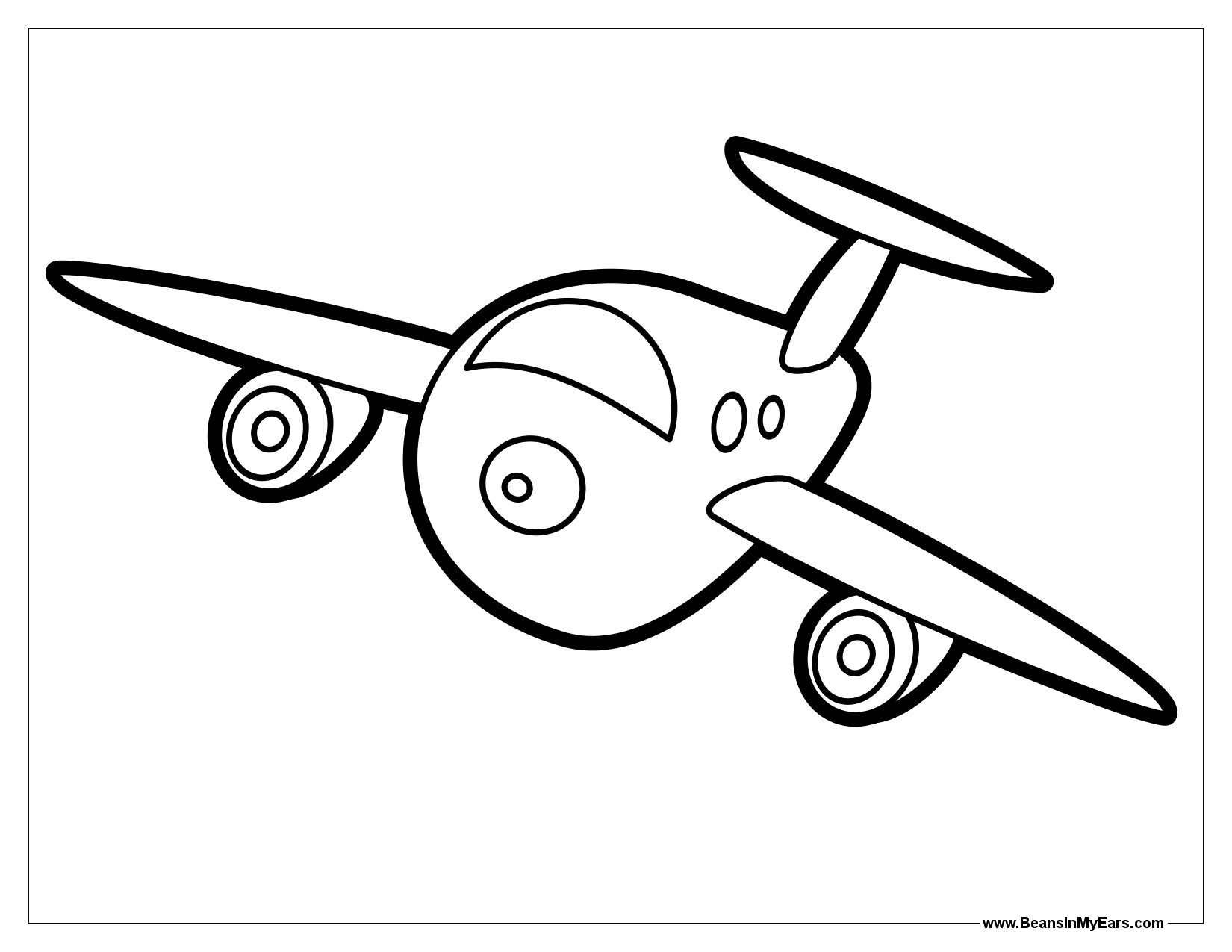 1650x1275 Plane Coloring Page For Toddlers Airplane Coloring Pages