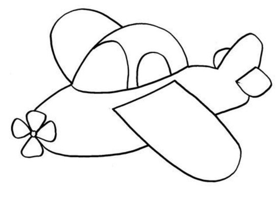 552x405 Simple Airplane Coloring Pages
