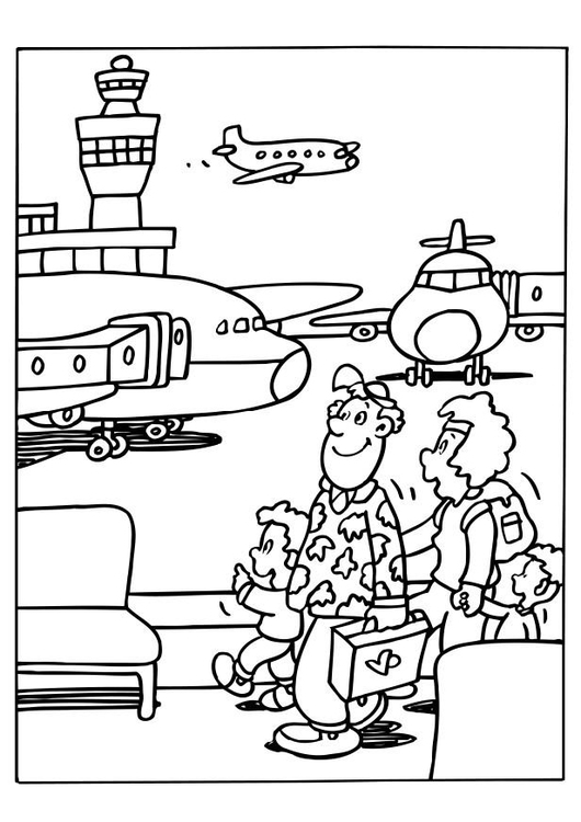 Coloring Page Airport 530x750 Coloring Page Airport