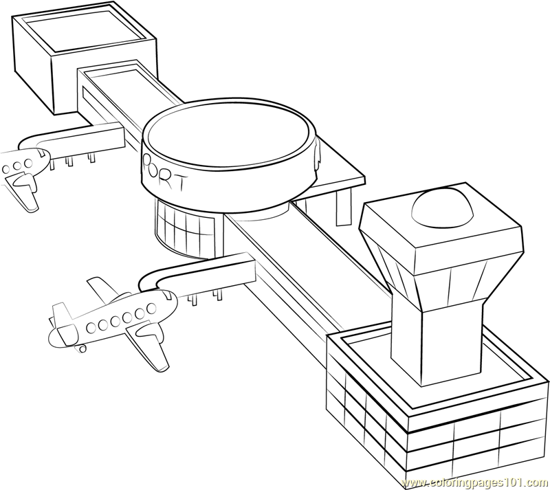 Airport Coloring Page 800x713 Airport Coloring Page