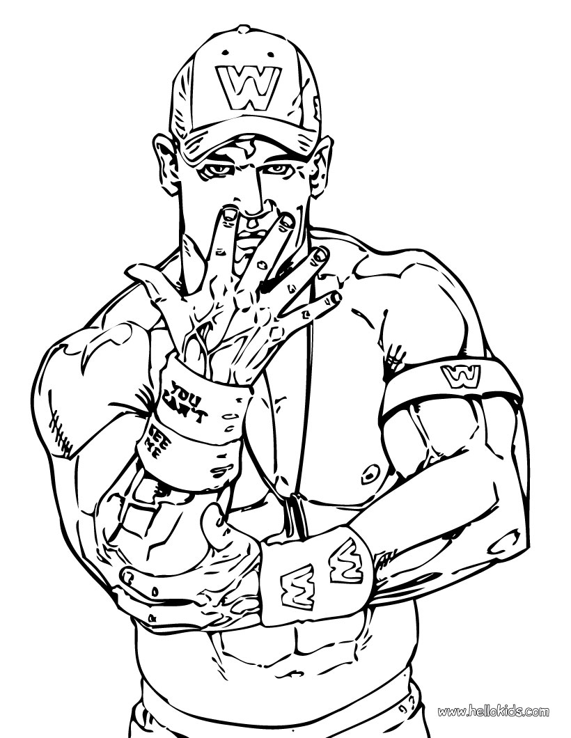 820x1060 Wrestling Coloring Pages
