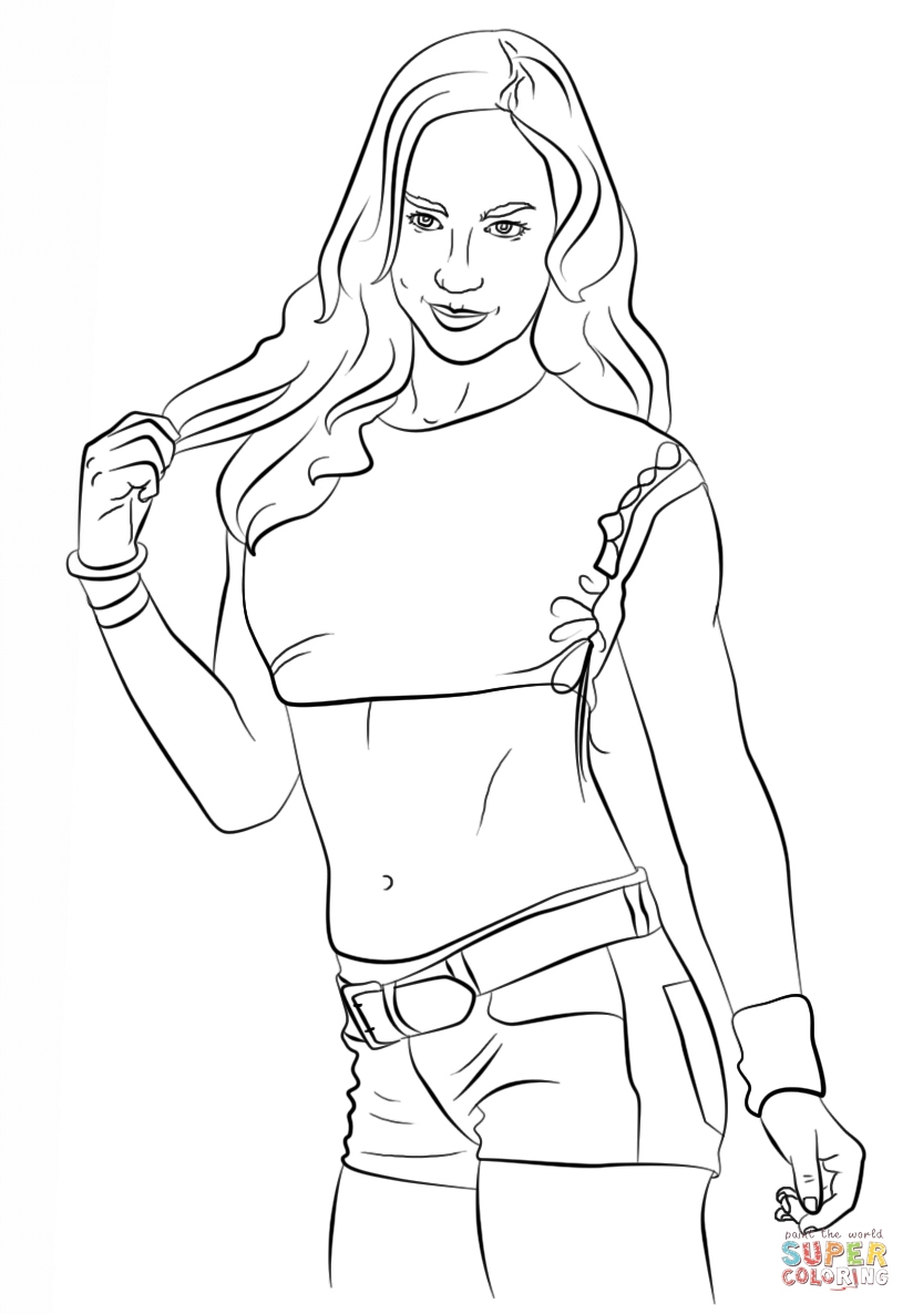 824x1186 Wwe Coloring Pages Elegant Wwe Aj Lee Coloring Page Logo