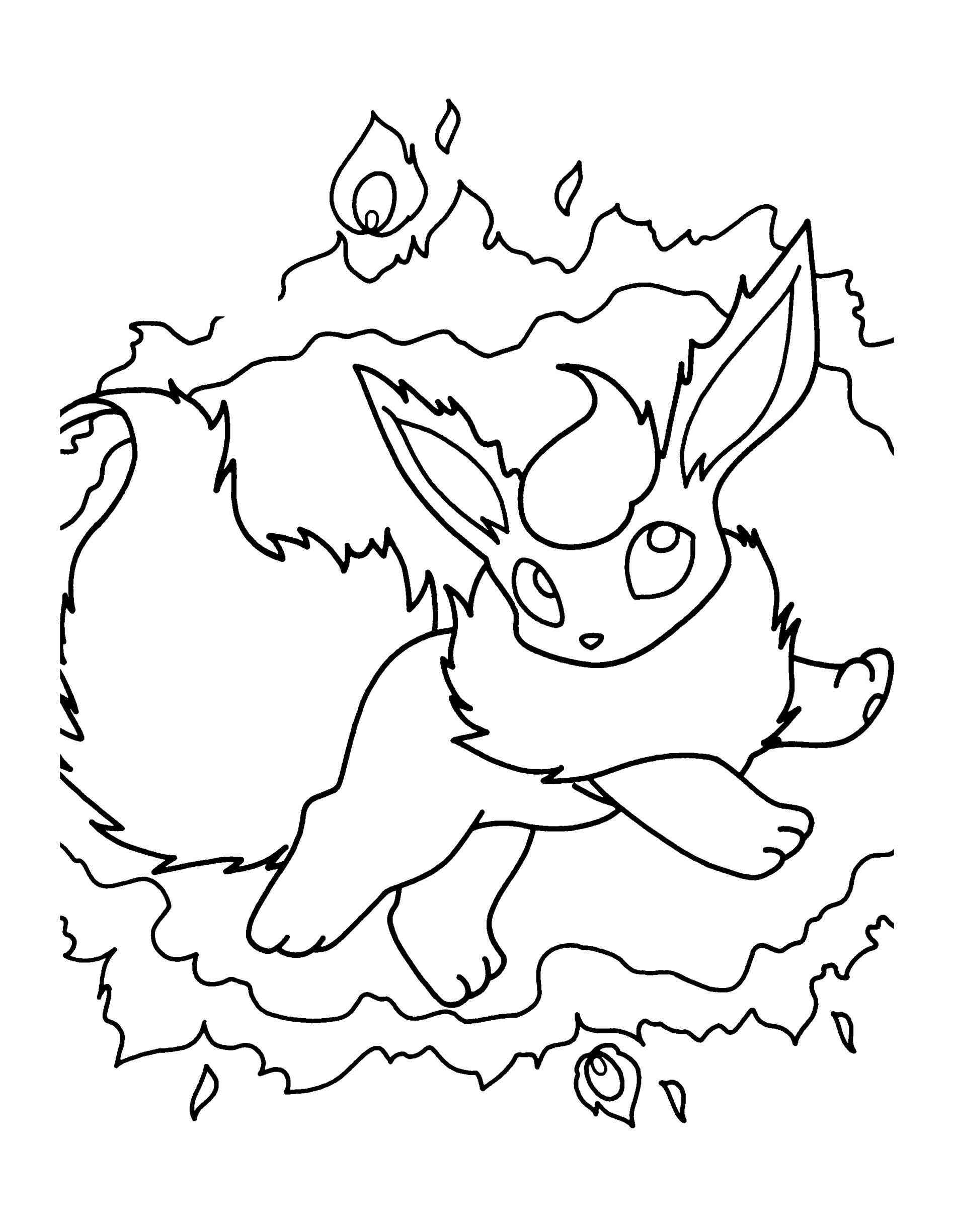 1896x2449 Flareon Coloring Page
