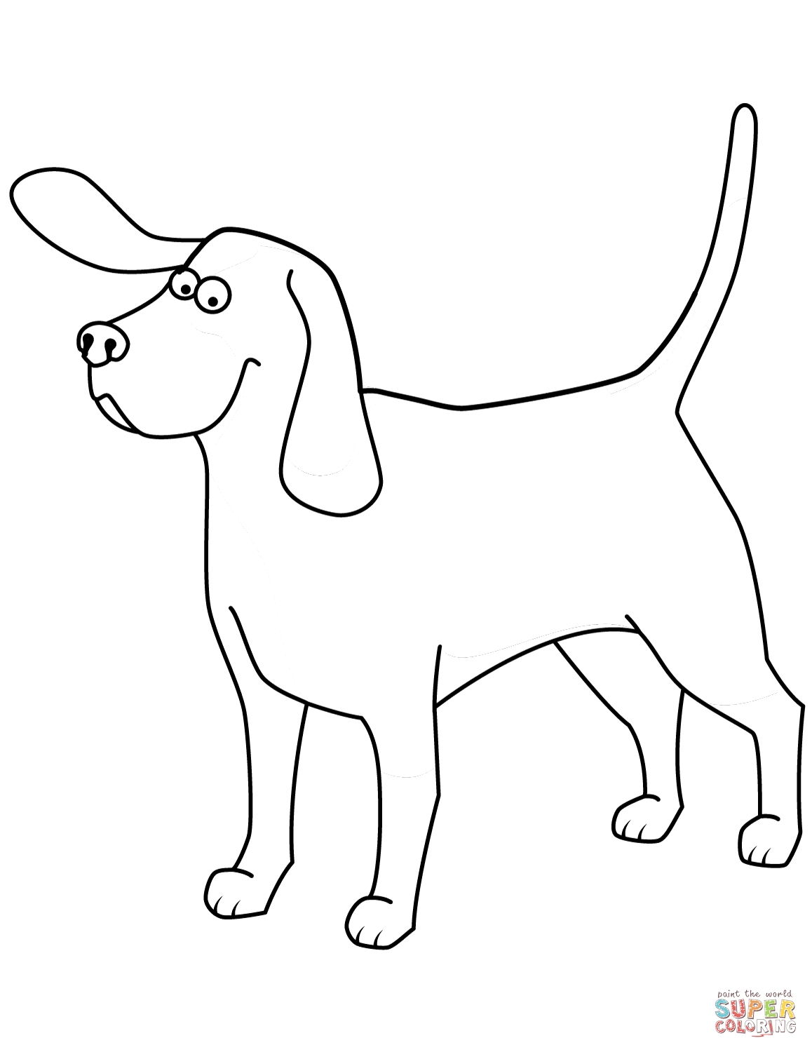 1158x1500 Funny Beagle With A Newspaper Coloring Pages Collection Coloring