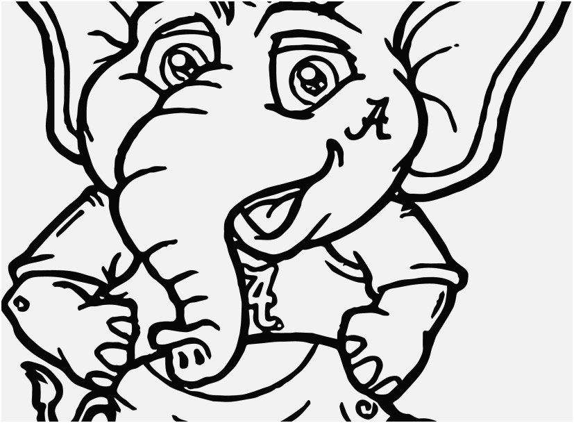 827x609 Abstract Elephant Coloring Pages Pictures Alabama Football