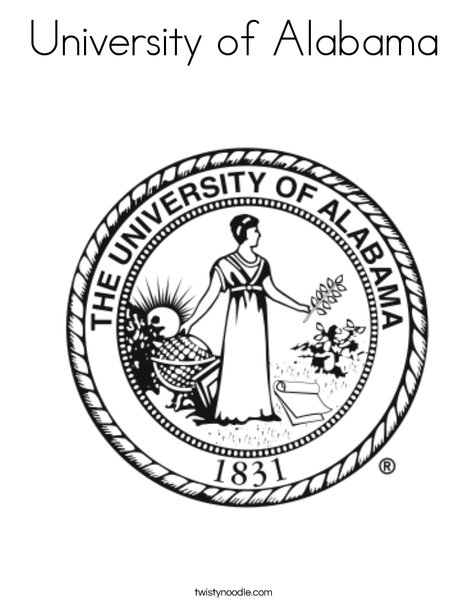 468x605 University Of Alabama Coloring Page