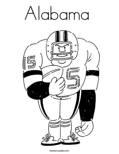 468x605 Alabama Coloring Page