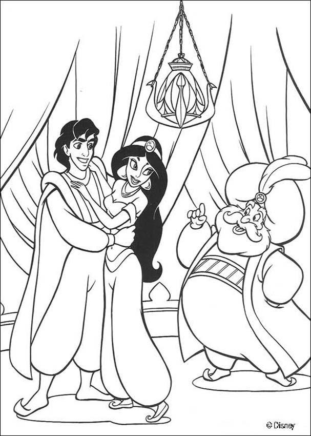 Aladdin Coloring Pages 607x850 Aladdin Coloring Pages