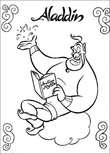 374x525 Aladdin Coloring Pages
