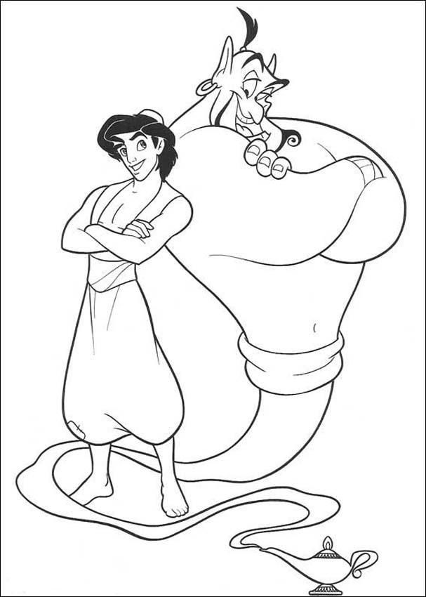 607x850 Free Printable Aladdin Coloring Pages For Kids Coloring Books