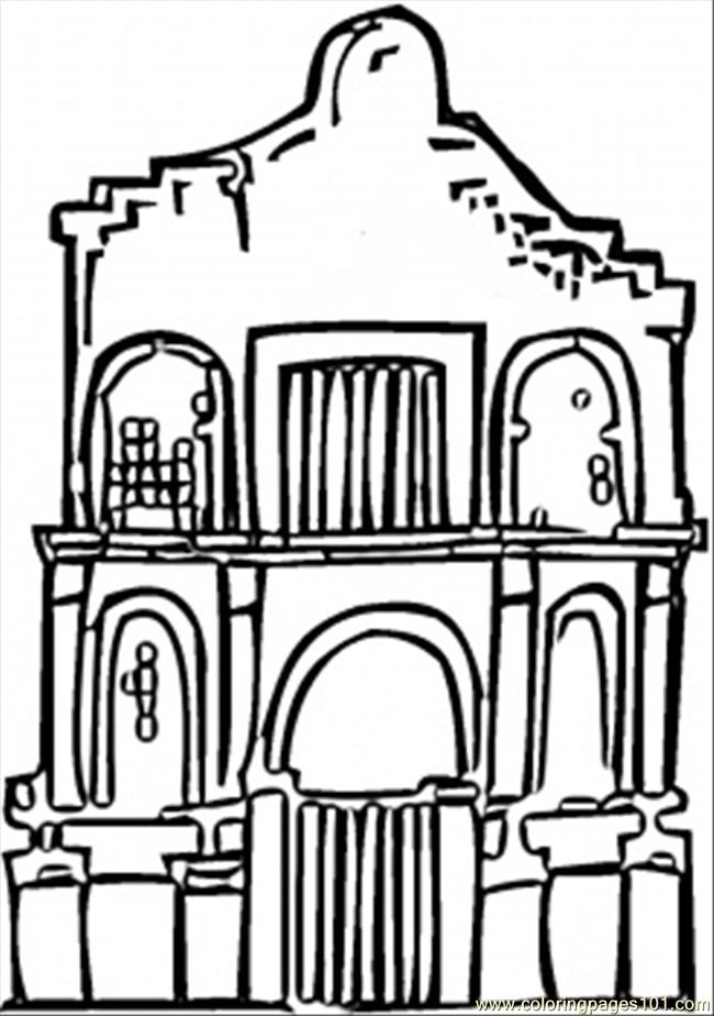 Alamo Coloring Page 650x924 Alamo Coloring Page
