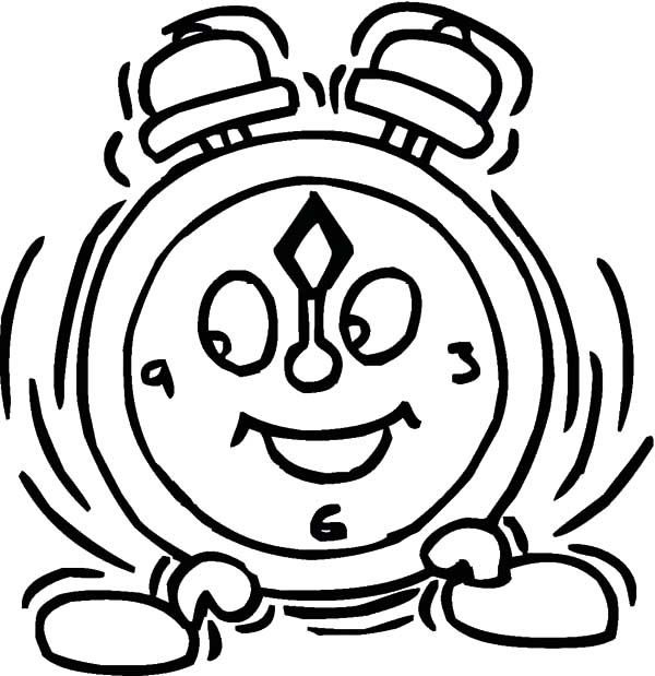 Alarm Clock Shaking Coloring Pages Best Place To Color 600x619 Alarm Clock Shaking Coloring Pages Best Place To Color