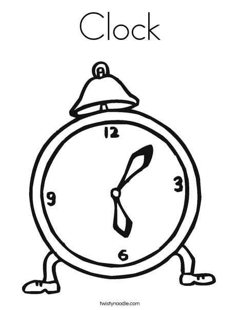 Clock Coloring Page 468x605 Clock Coloring Page