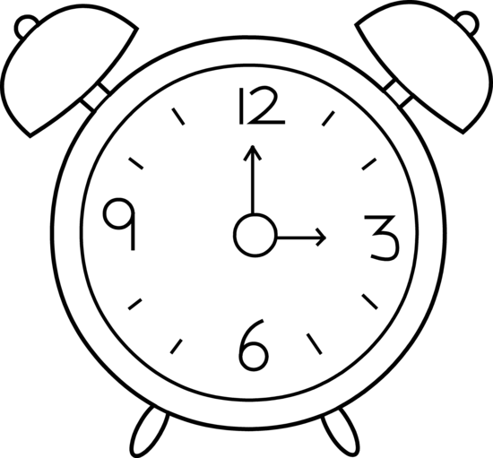 Alarm Clock Clip Art Black And White 550x511 Alarm Clock Clip Art Black And White