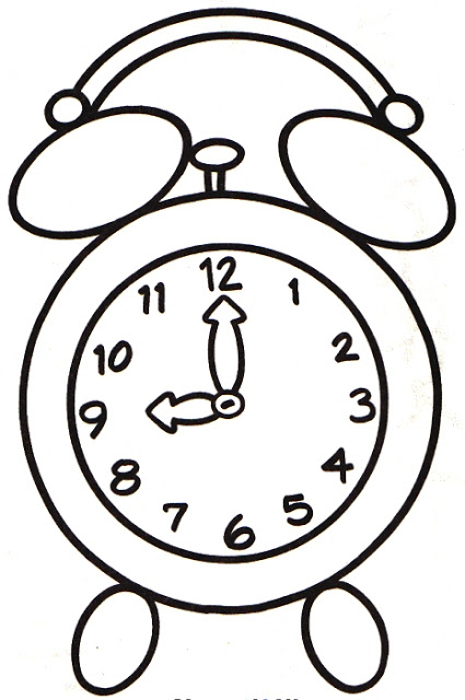 Clock Coloring Pages 360coloringpages 425x640 Clock Coloring Pages 360coloringpages