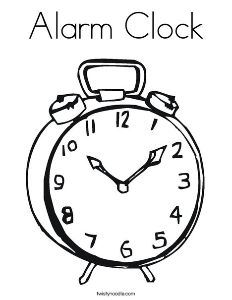 Alarm Clock Coloring Page 468x605 Alarm Clock Coloring Page