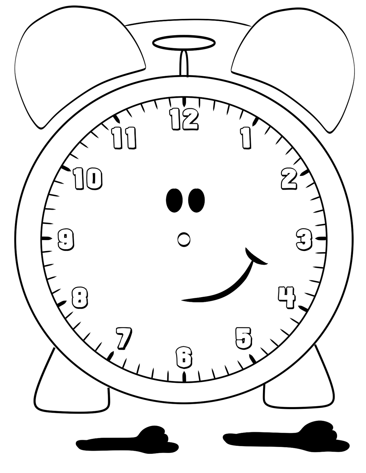 Free Printable Clock Coloring Pages For Kids Clocks, Shapes 1236x1600 Free Printable Clock Coloring Pages For Kids Clocks, Shapes