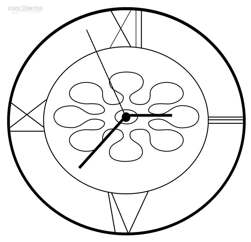 Printable Clock Coloring Pages For Kids Cool2bkids 850x819 Printable Clock Coloring Pages For Kids Cool2bkids