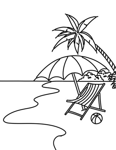 371x480 Summer Beach Scene Coloring Page Beach Category. Select