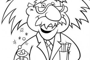 Albert Einstein Coloring Page