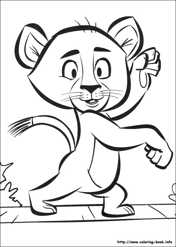 567x794 Beautiful Looking Madagascar Coloring Pages Alex 3 2 Movie