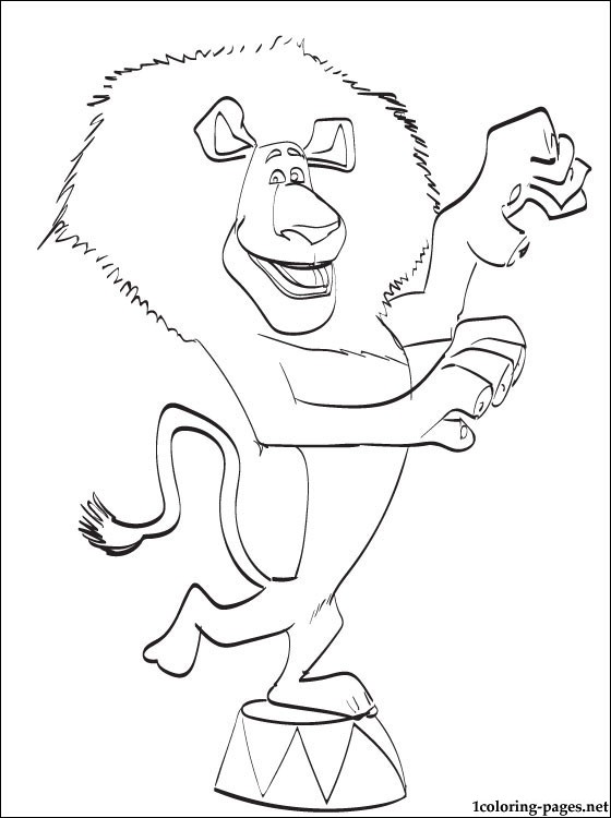 560x750 The Main Character Lion Alex In Madagascar Coloring Pages