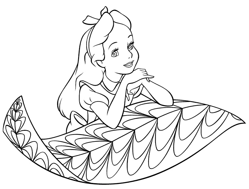 Alice In Wonderland Coloring Pages Free Printables For Girls 816x620 Alice In Wonderland Coloring Pages Free Printables For Girls