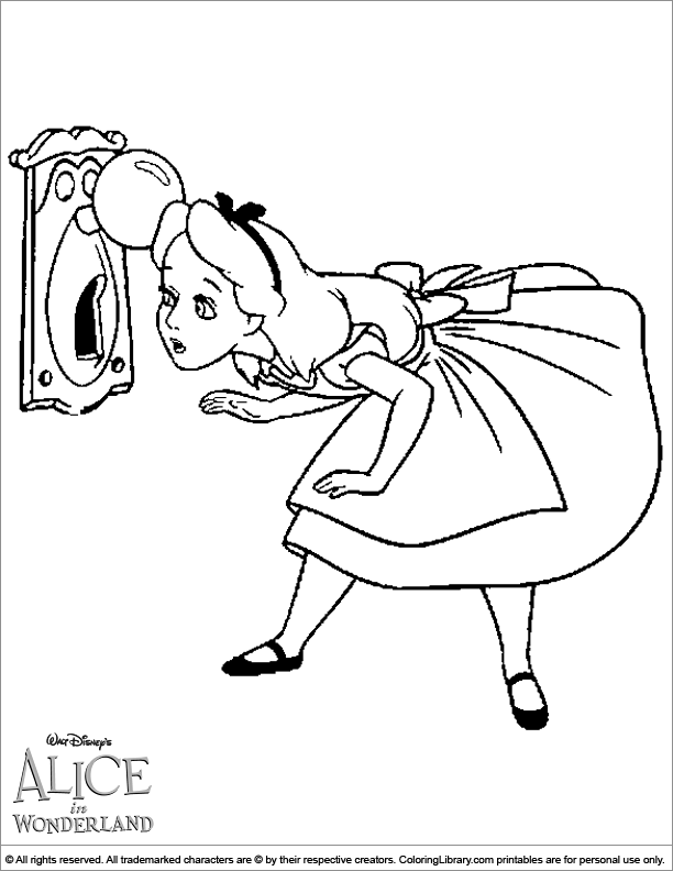 In Wonderland Coloring Picture 612x792 In Wonderland Coloring Picture