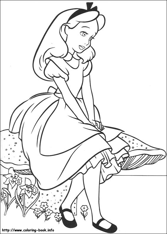 567x794 Alice In Wonderland Coloring Pages On Coloring