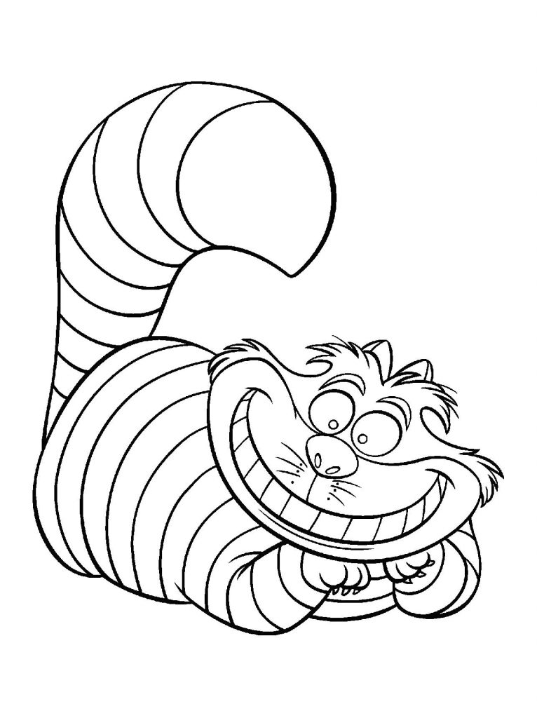 766x1024 Cheshire Cat Coloring Page