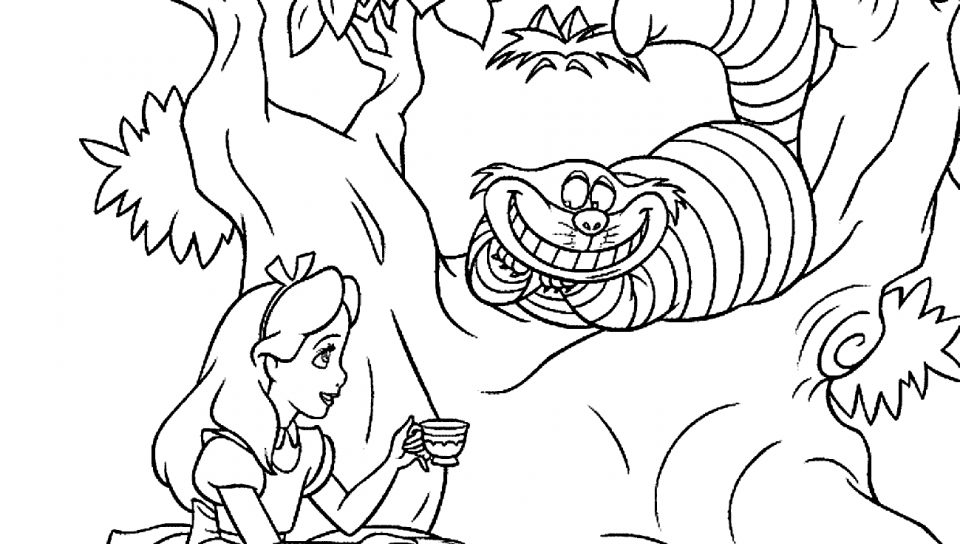 960x544 Trippy Alice In Wonderland Coloring Pages Many Interesting General
