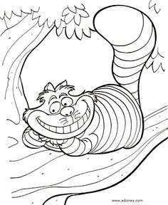 Alice In Wonderland Cat Coloring Pages at GetColorings.com | Free ...