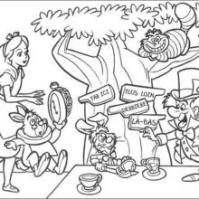 Alice In Wonderland Caterpillar Coloring Pages