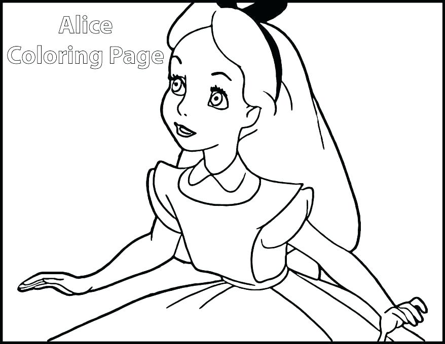 878x680 Alice In Wonderland Color Pages In Wonderland Tea Party Coloring