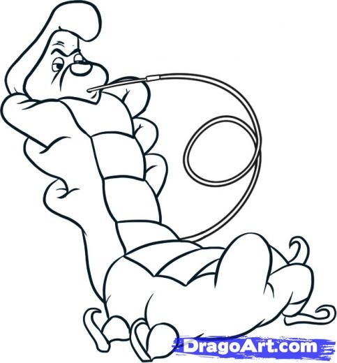 483x520 Coloring Pages Alice In Wonderland Caterpillar Step Step How