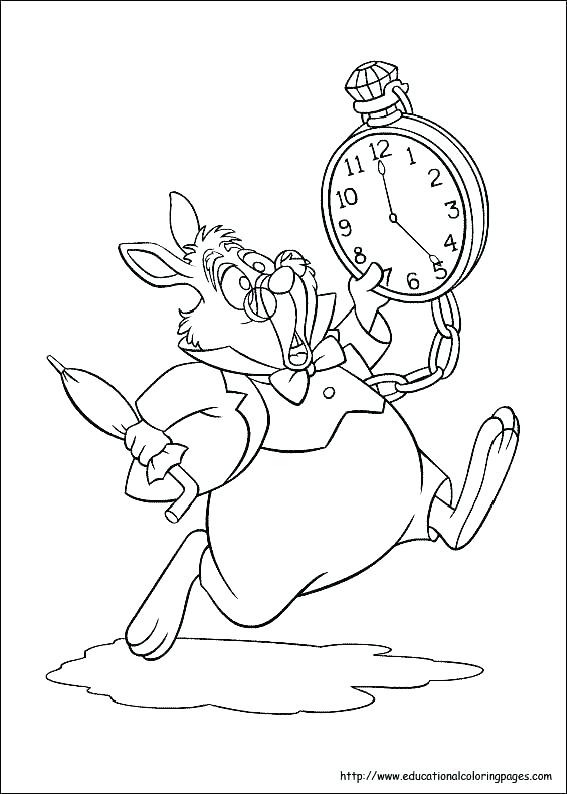567x794 Coloring Pages Alice In Wonderland Caterpillar Devon Creamteas