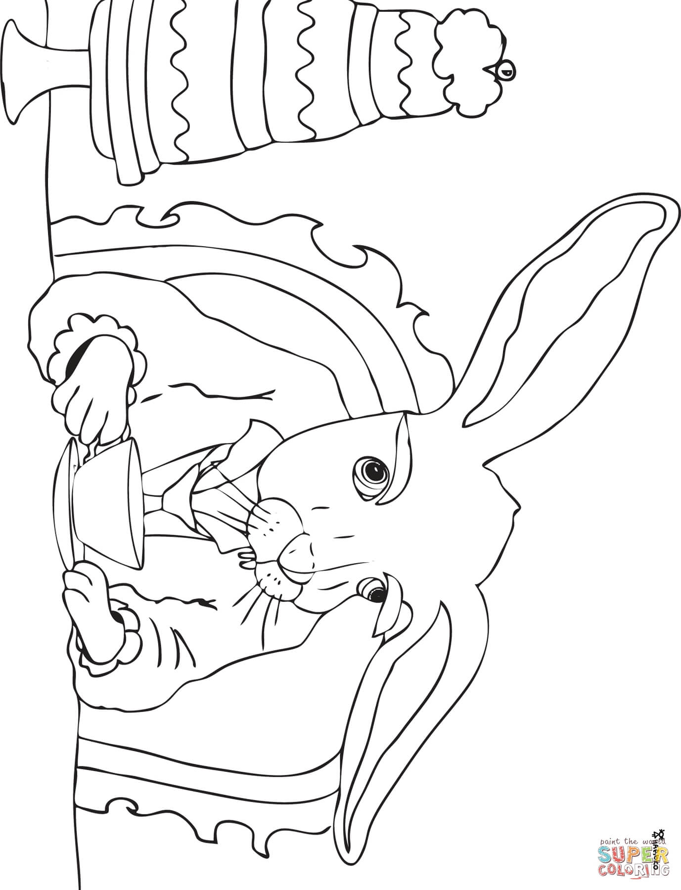 1377x1800 Alice In Wonderland Caterpillar Coloring Pages