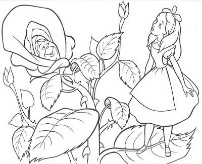 Alice In Wonderland Coloring Pages 400x326 Alice In Wonderland Coloring Pages