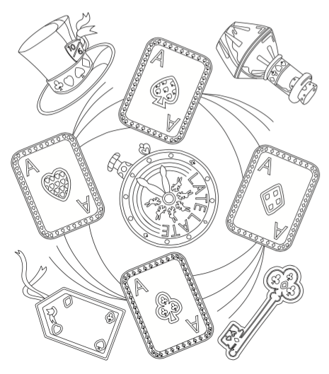 Alice In Wonderland Free Downloadable Coloring Page 465x529 Alice In Wonderland Free Downloadable Coloring Page