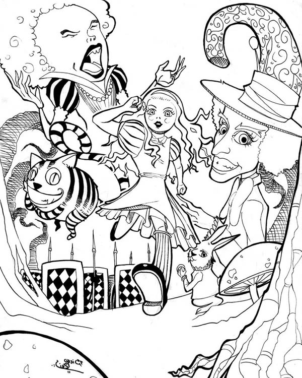 Free Alice In Wonderland Decoupage Prints Alice In Wonderland 600x750 Free Alice In Wonderland Decoupage Prints Alice In Wonderland