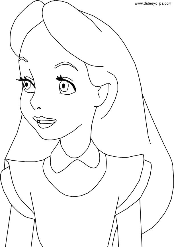 611x864 33 Best Alice In Wonderland ~ Disney Coloring Pages Images