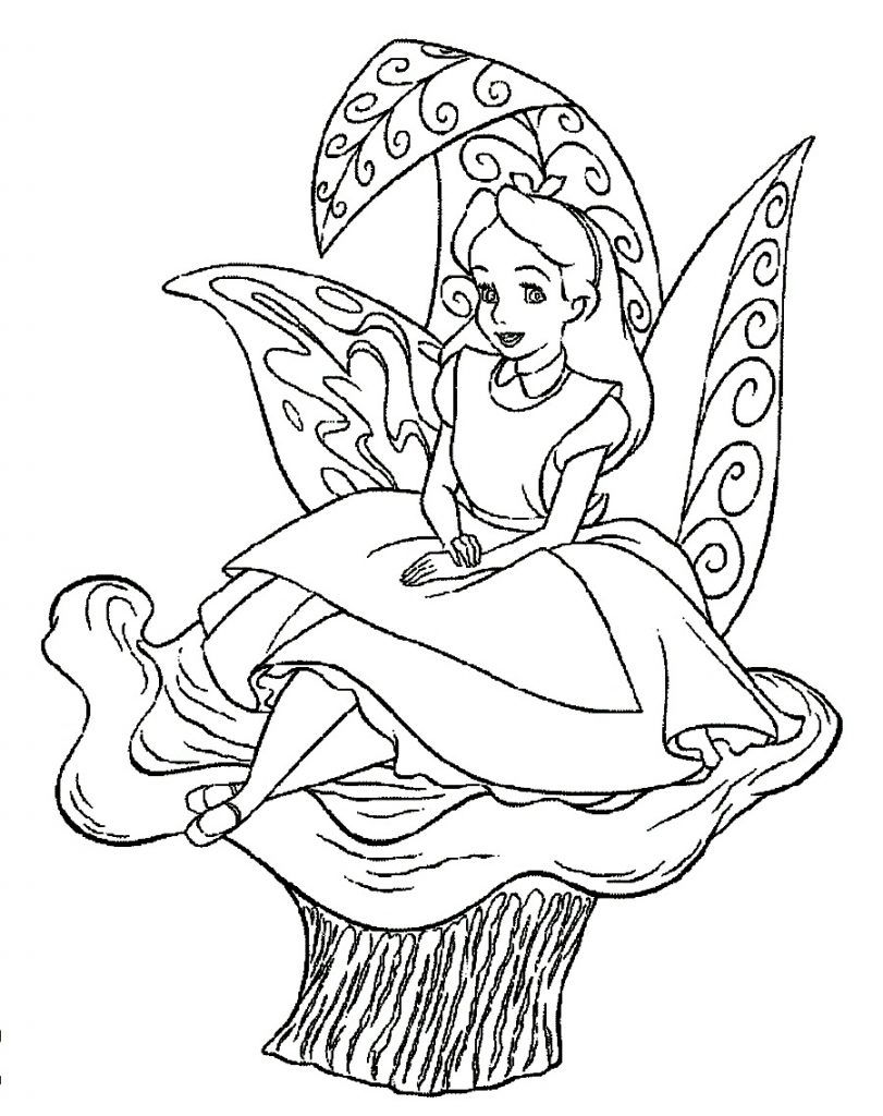 811x1024 Free Printable Alice In Wonderland Coloring Pages Http Throughout