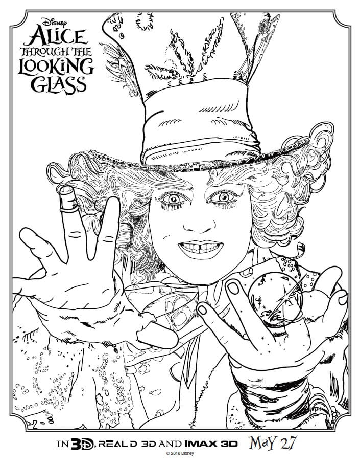 Alice Through The Looking Glass Coloring Pages 705x909 Alice Through The Looking Glass Coloring Pages