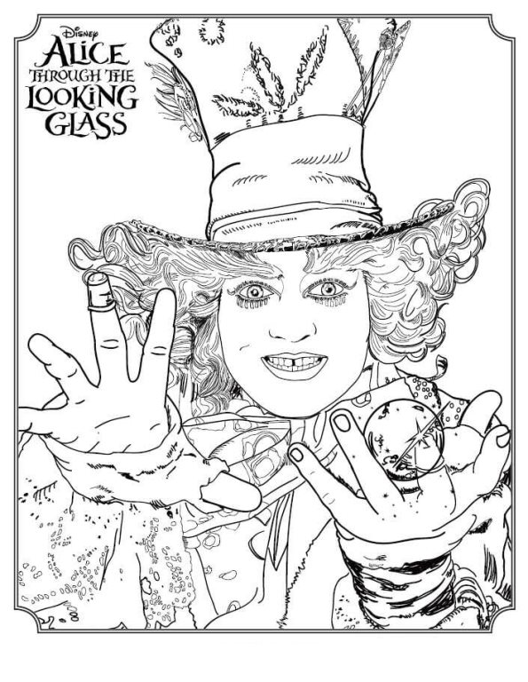 595x768 Kids N 5 Coloring Pages Of Alice Through The Looking Glass