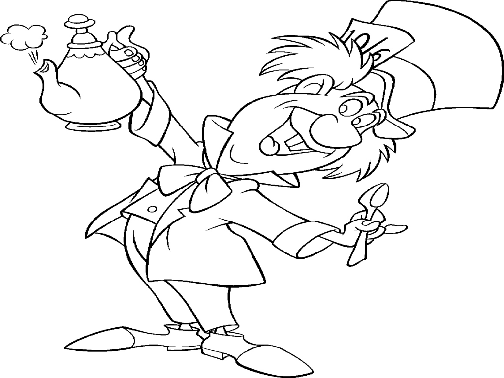 Alice In Wonderland Coloring Pages Mad Hatter at GetColorings.com ...