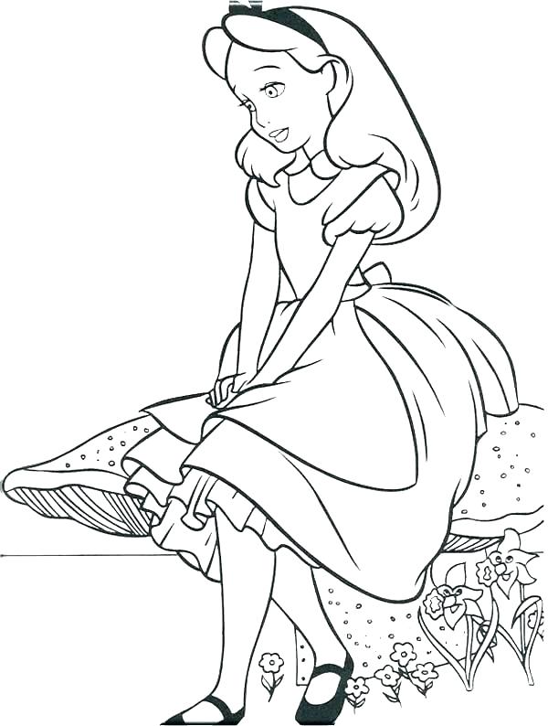 600x794 Alice In Wonderland Coloring Pages Tim Burton Books Sheets Wonde