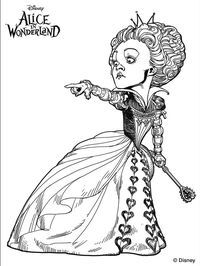 200x266 Alice Wonderland Tim Burton Coloring Pages Coloring