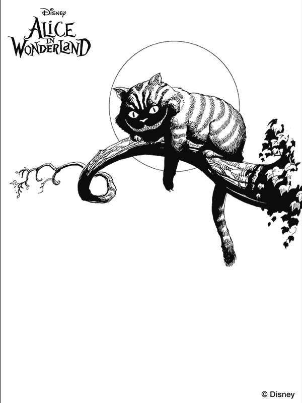 600x800 Tim Burton's Alice In Wonderland Coloring Page. We'Re All Mad