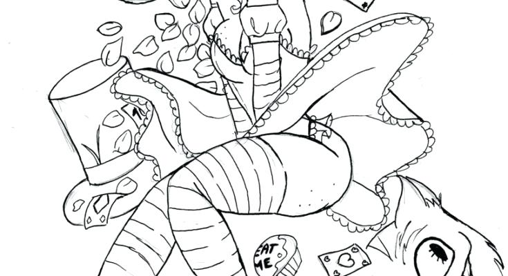 735x400 Alice In Wonderland Coloring Book Tim Burton Interesting
